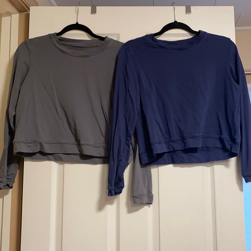 Two lululemon cropped tops